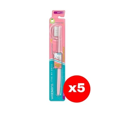 WATSONS - วัตสัน แปรงสีฟัน สแตนดาร์ด คอมแพ็ค (ซอฟท์) 1ด้ามX5