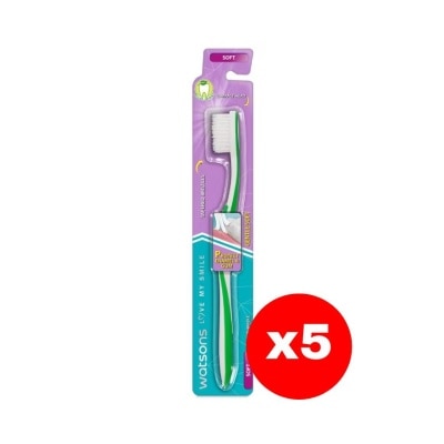 WATSONS - วัตสัน แปรงสีฟัน เจนเทิล ซอฟท์  1ด้าม.X5
