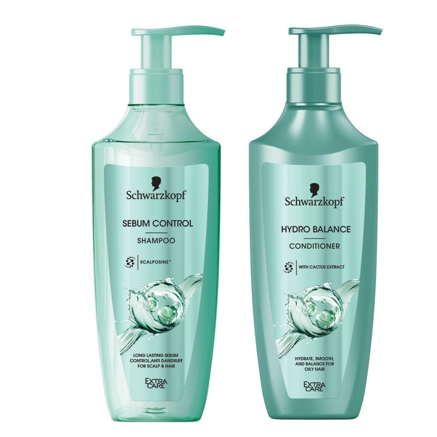 Extra Care Shampoo Sebum Control+Conditioner Hydro Balance 400 Ml.Twin Pack