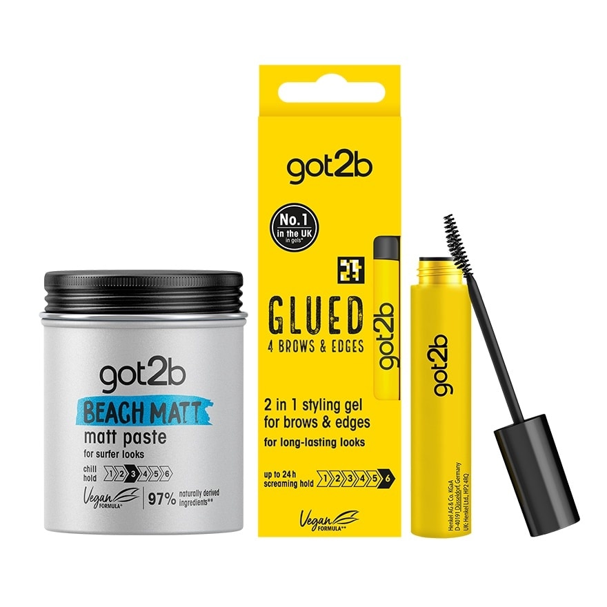 Got2b Beach Matt Matt Paste 100 Ml.+Got2b Glued 4 Brows Edges 16 Ml.