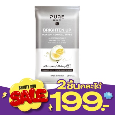 Pure Beauty Pure Beauty Brighten Up Makeup Removal Wipes 20s. image