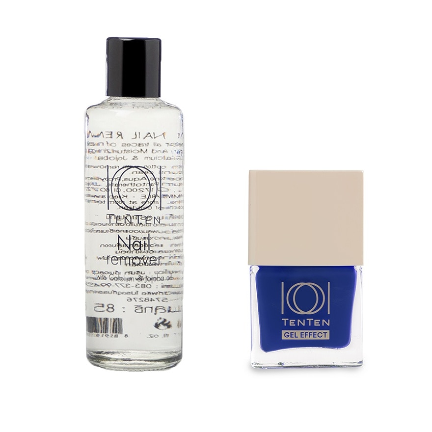 Ten Ten Value Pack Nail Remover 85ml. + Gel Effect Nail Polish 12ml. NB23 Until Midni