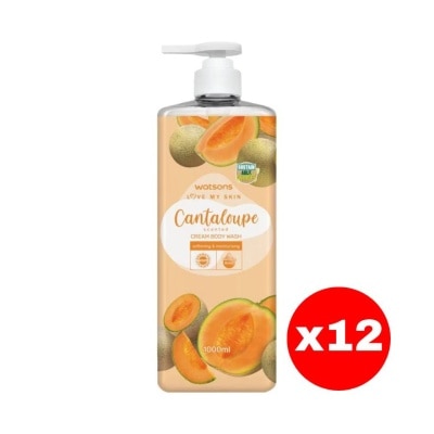 Watsons - Watsons Love My Skin Cantaloupe Scented Cream Body Wash 1000ml.X12