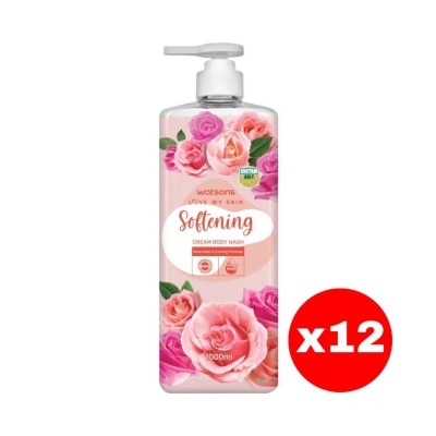 Watsons - Watsons Love My Skin Softening Cream Body Wash 1000ml.X12