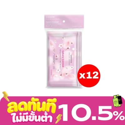 Watsons Watsons Sakura Scented Invigorating Wet Wipes 10 sheets x 3 packs.X12 image