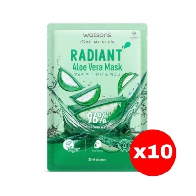 Watsons Watsons Radiant Aloe Vera Mask 1sheet.X10 image