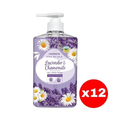 Watsons - Watsons Love My Skin Lavender  Chamomile Scented Gel Hand Wash 500ml.X12