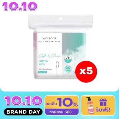 WATSONS วัตสันสำลีก้าน 200ก้าน.X5 image