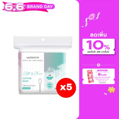 WATSONS - วัตสันสำลีก้าน 200ก้าน.X5