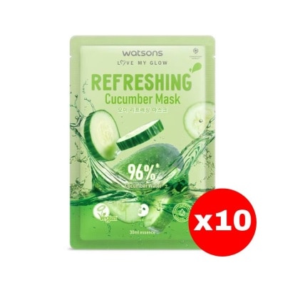 Watsons - Watsons Refreshing Cucumber Mask 1sheet.X10