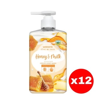 Watsons - Watsons Love My Skin Honey  Milk Scented Cream Hand Wash 500ml.X12