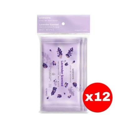 Watsons - Watsons Lavender Scented Invigorating Wet Wipes 10 sheets x 3 packs.X12 image