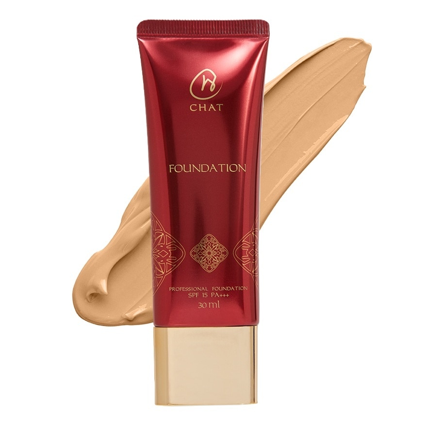 Chat Professional Foundation SPF15 PA+++ 30ml. 3 Warm