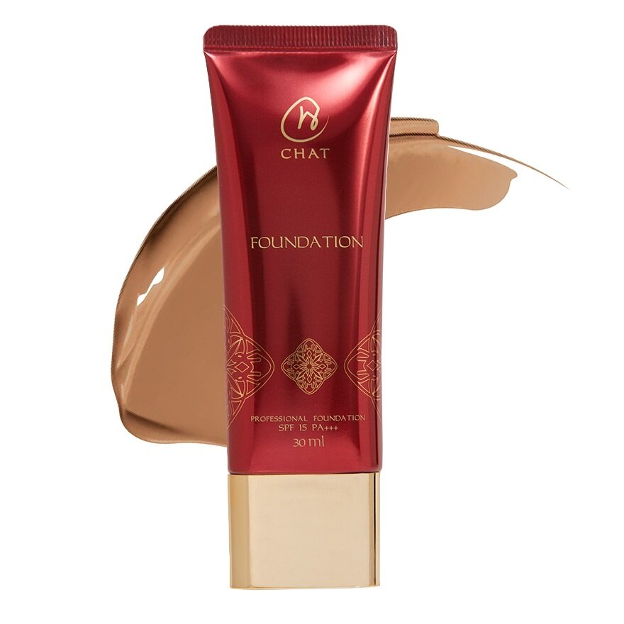 Chat Professional Foundation SPF15 PA+++ 30ml. 4 Tan