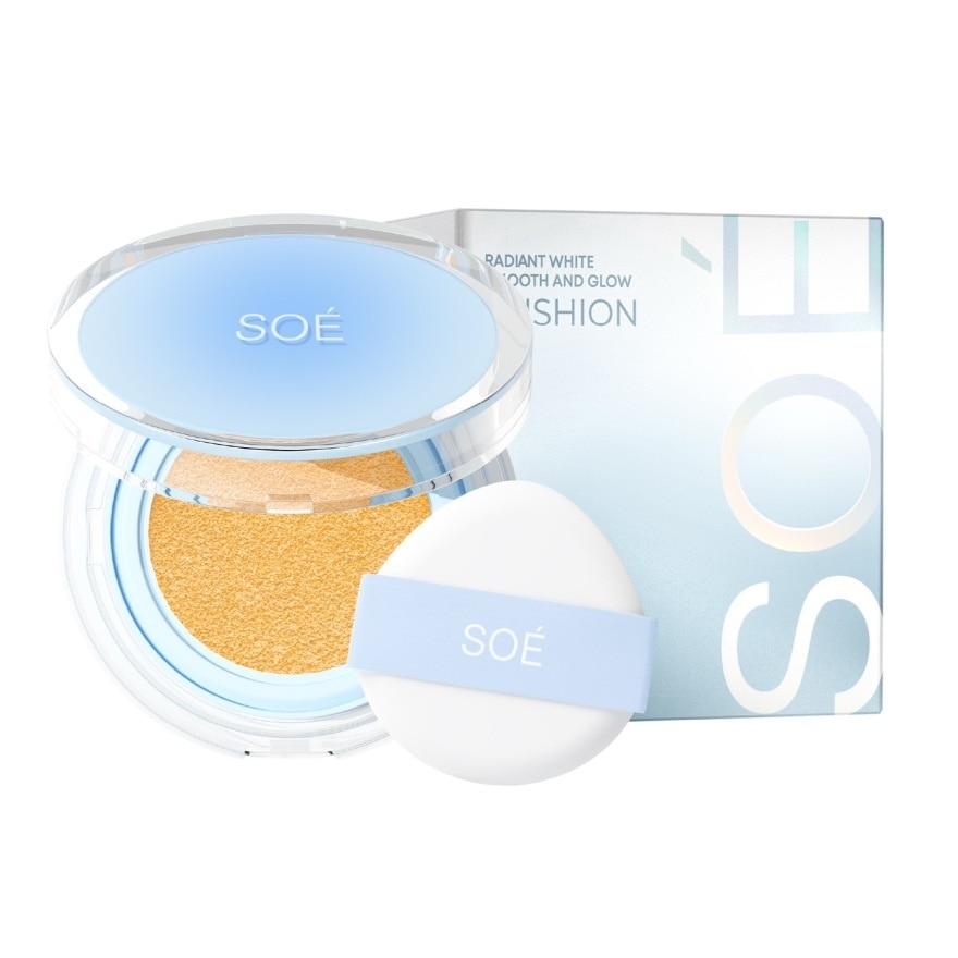 SOE Radiant White Smooth And Glow Cushion SPF42 PA+++ 15g. 04 Cinnamon tan