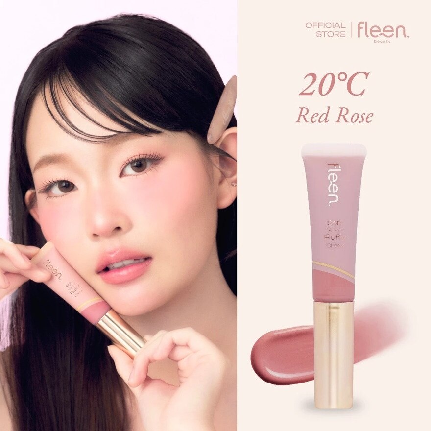 Fleen Beauty Soft Velvet Fluffy Cheek 10g. 20 Red Rose