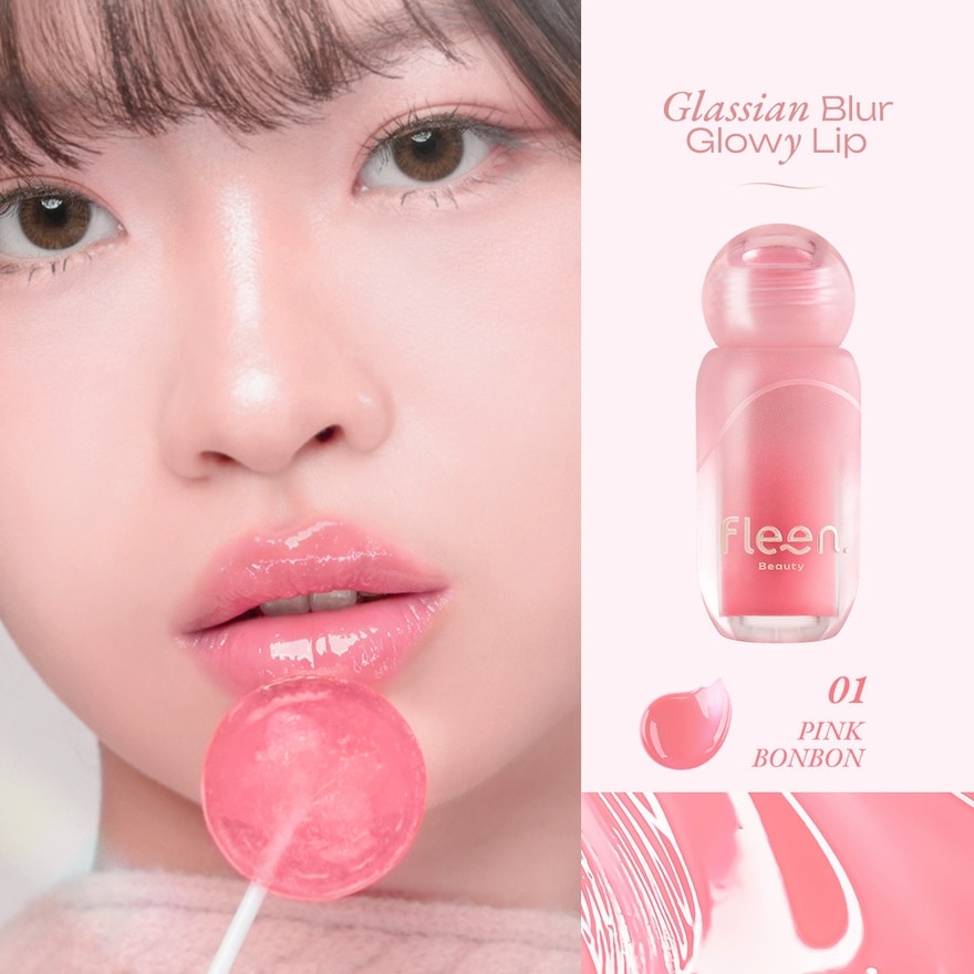 Fleen Beauty Glassian Blur Glowy Lip 3.2g. 01 Pink Bon Bon