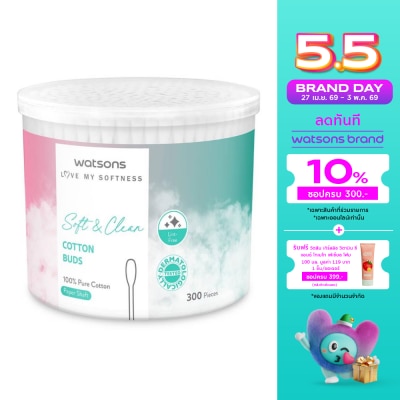 WATSONS - วัตสัน สำลีก้านกระดาษ2 300 ก้าน.