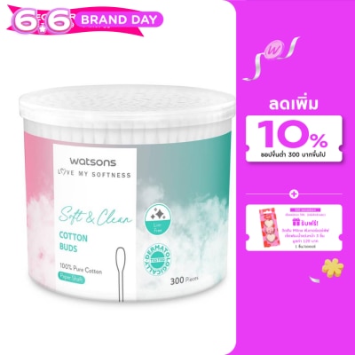 WATSONS - วัตสัน สำลีก้านกระดาษ2 300 ก้าน.