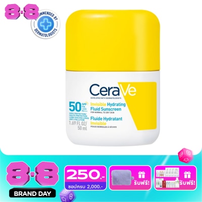 Cerave - CeraVe Invisible Hydrating Fluid Sunscreen SPF50+ PA++++ 50 ml. image