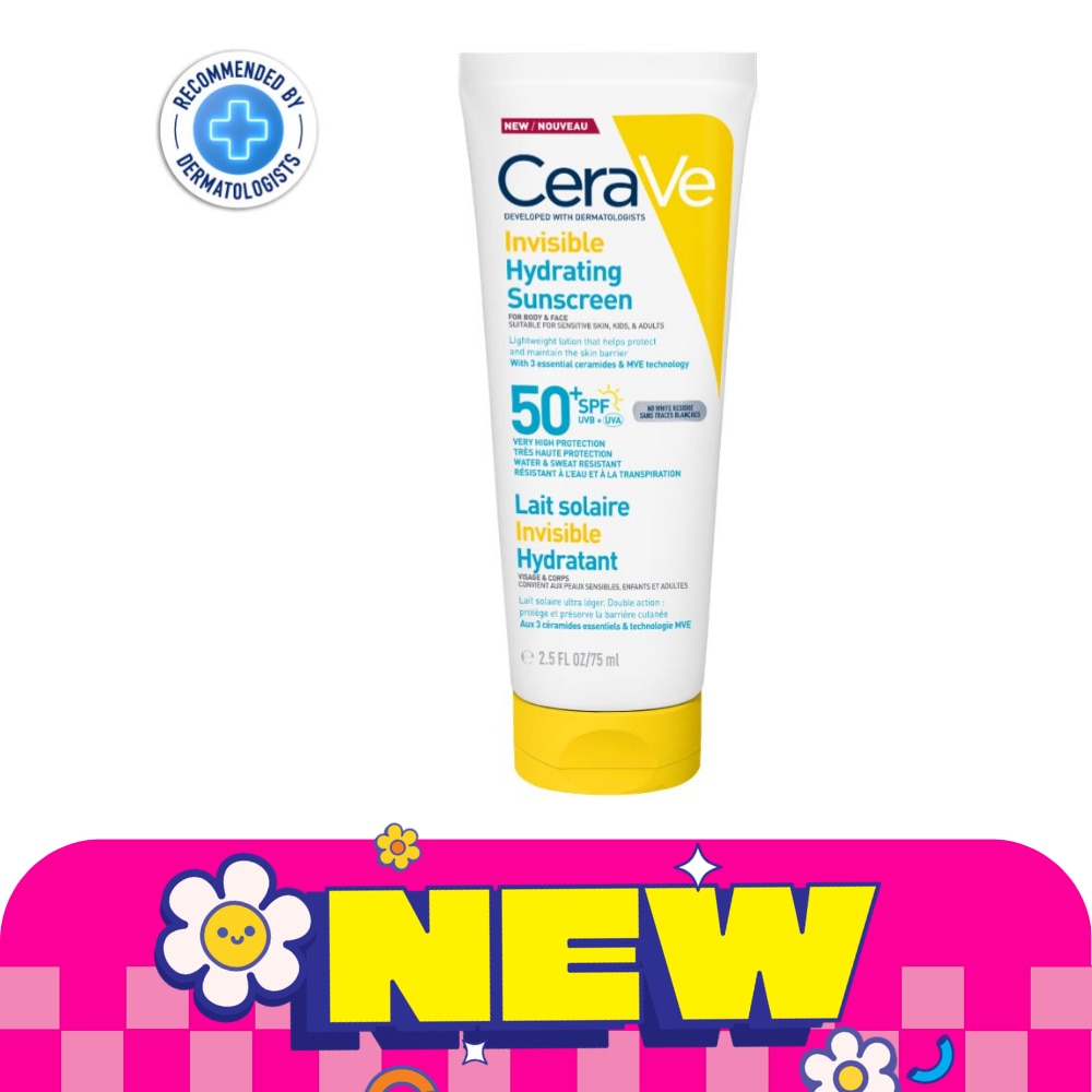 เซราวี อินวิซิเบิ้ล ไฮเดรติ้ง ซันสกรีน SPF50+ PA++++ 75 มล.