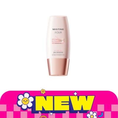 Mistine - มิสทิน อะควา เบส เดลี่ โพรเทคชั่น ไบร์ท แอนด์ โกลว์ เฟซ ซันสกรีน โปร SPF50+ PA++++40ม