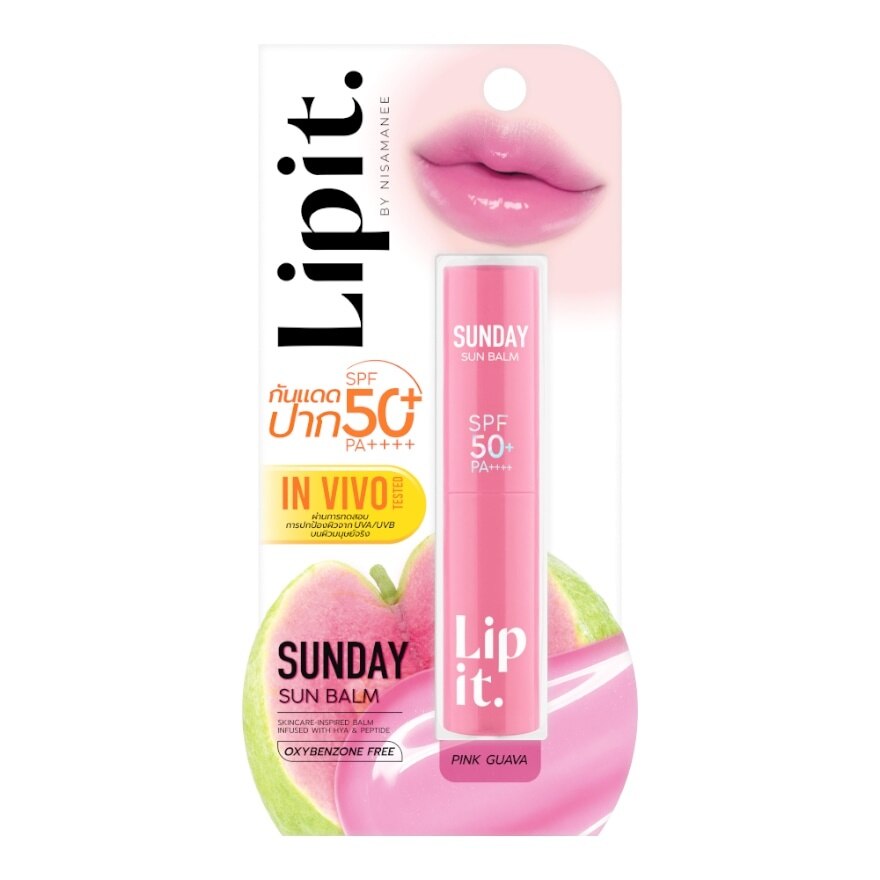 Lip It Sunday Sun Balm SPF50+ PA++++ 3 G.01 Pink Guava