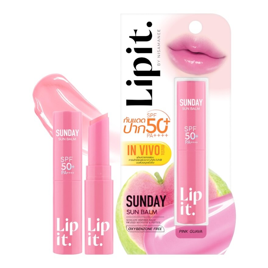 Lip It Sunday Sun Balm SPF50+ PA++++ 3 G.01 Pink Guava