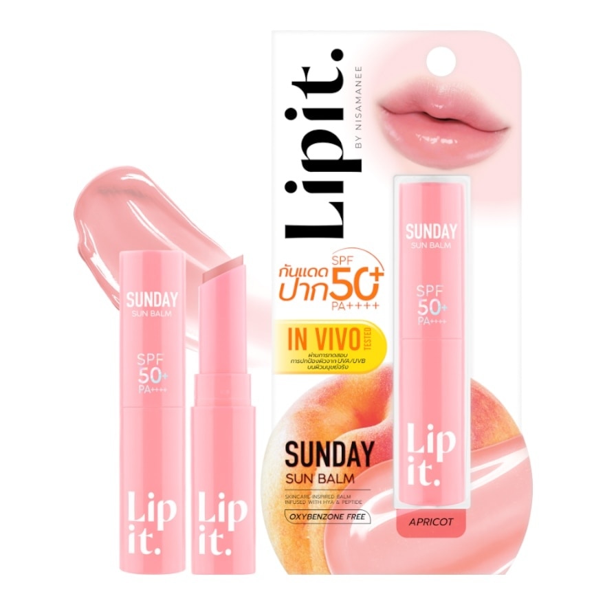 Lip It Sunday Sun Balm SPF50+ PA++++ 3 G.02 Apricot