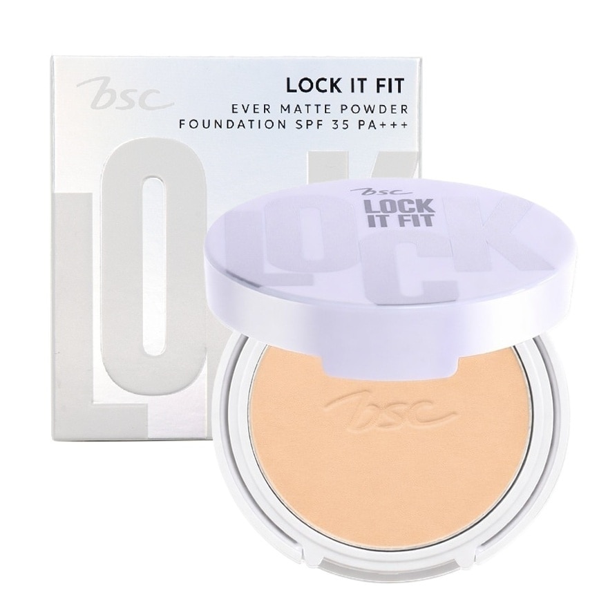 บีเอสซี ล็อค อิท ฟิต เอเวอร์ แมตต์ พาวเดอร์ ฟาวน์เดชั่น SPF 35 PA+++ 8ก. 03 ซอฟท์ แทน