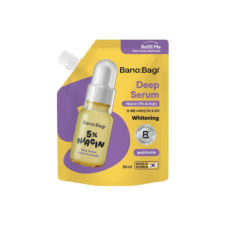 บาโนบากิ ดีพ เซรั่ม ไนอาซิน 5 เปอร์เซ็นต์ แอนด์ โคจิก 30 มล.(รีฟิล)
