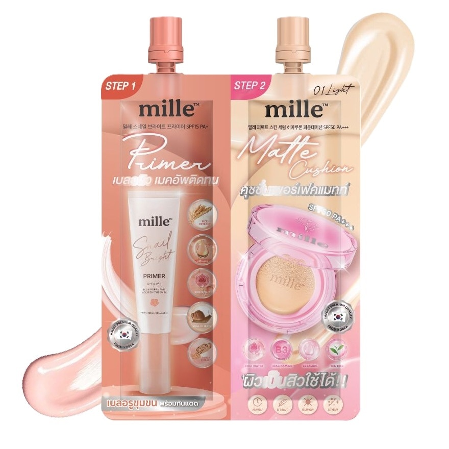 Mille Duo Primer Matte Cushion 8g. 01 Light