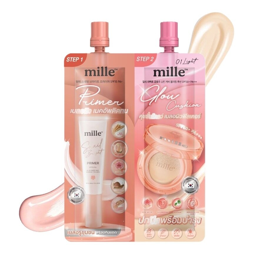 Mille Duo Primer Glow Cushion 8g. 01 Light