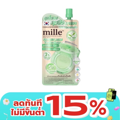 Mille - มิลเล่ เพอร์เฟ็กต์ เคลียร์ แอคเน่ คุชชั่น กรีน เบส SPF50+ PA++++ 6ก.
