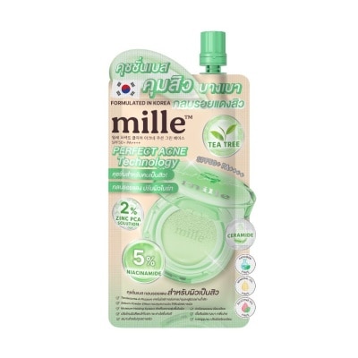 Mille - มิลเล่ เพอร์เฟ็กต์ เคลียร์ แอคเน่ คุชชั่น กรีน เบส SPF50+ PA++++ 6ก.