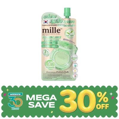 Mille - มิลเล่ เพอร์เฟ็กต์ เคลียร์ แอคเน่ คุชชั่น กรีน เบส SPF50+ PA++++ 6ก. image