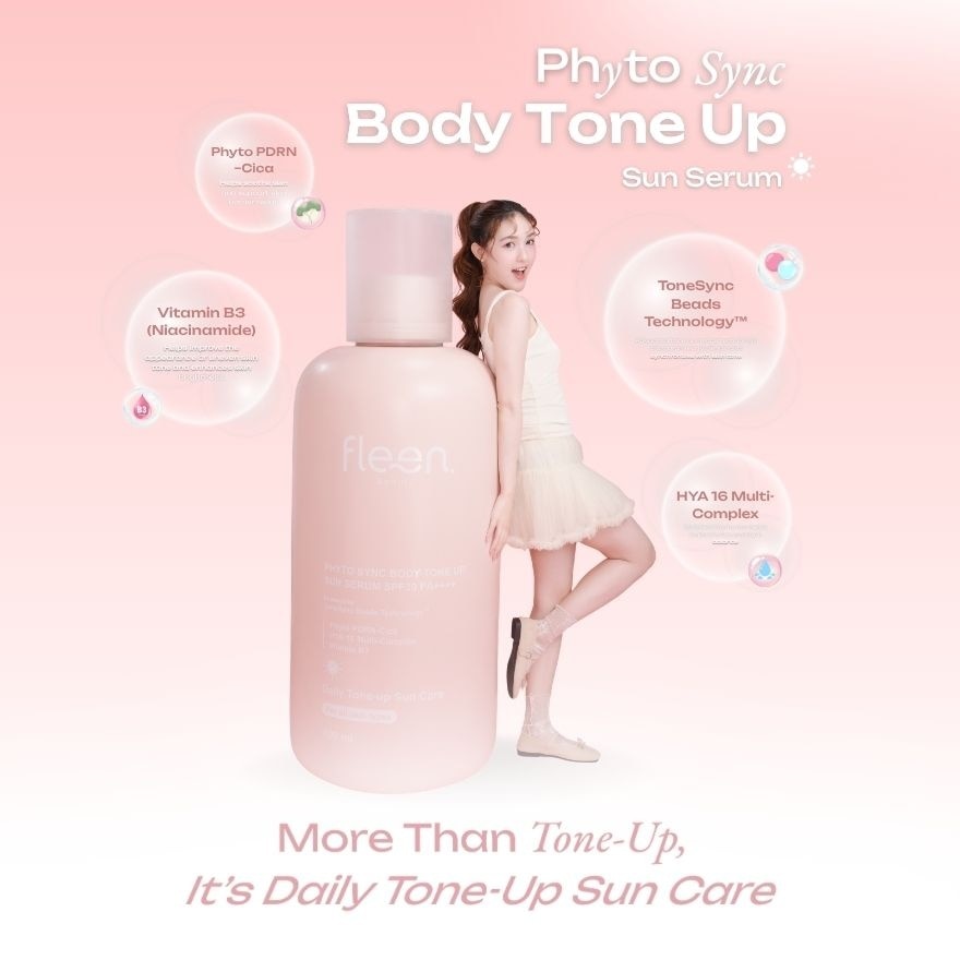 Fleen Beauty Phyto Sync Body Tone Up Sun Serum SPF30 100ml.