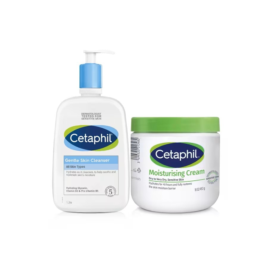 Set Cetaphil Gentle Cleanser 1 L.  Moisturizing Cream 453 g.