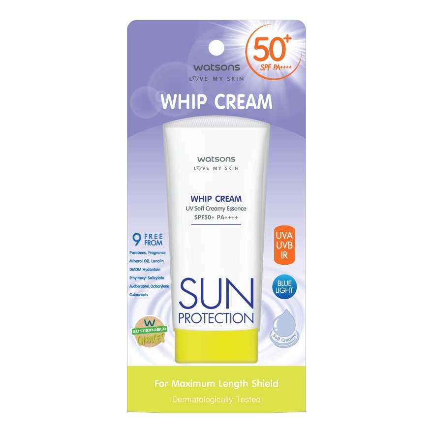 วัตสัน เลิฟ มาย สกิน ซัน โพรเทคชั่น วิป ครีม เอสพีเอฟ50+ พีเอ++++ 50มล.
