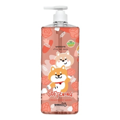 WATSONS - วัตสัน เลิฟ มาย สกิน ซอฟเทนนิ่ง ครีม บอดี้ วอช 1000มล.