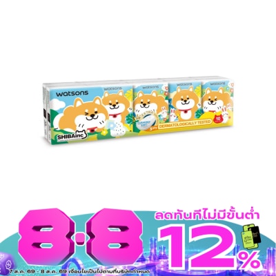 WATSONS - วัตสัน กระดาษทิชชูแบบพกพา (Shibainc) 3 ชั้น 10 แผ่น x 10 ซอง. image