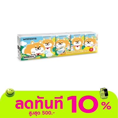 WATSONS วัตสัน กระดาษทิชชูแบบพกพา (Shibainc) 3 ชั้น 10 แผ่น x 10 ซอง. image