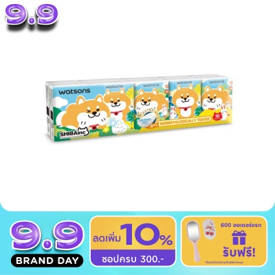 WATSONS - วัตสัน กระดาษทิชชูแบบพกพา (Shibainc) 3 ชั้น 10 แผ่น x 10 ซอง. image