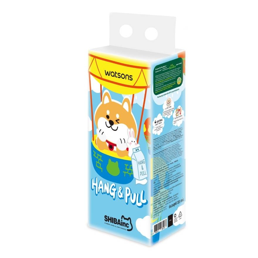 Watsons Shibainc Velvet Facial Tissue (Wall Hanging) 4ply 320sheets.