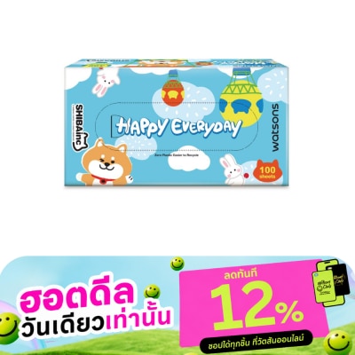 WATSONS วัตสัน กระดาษทิชชูกล่อง (Shibainc) หนา3ชั้น x 100แผ่น.ขอสงวนสิทธิ์ในการเลือกลาย image