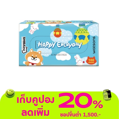 WATSONS - วัตสัน กระดาษทิชชูกล่อง (Shibainc) หนา3ชั้น x 100แผ่น.ขอสงวนสิทธิ์ในการเลือกลาย