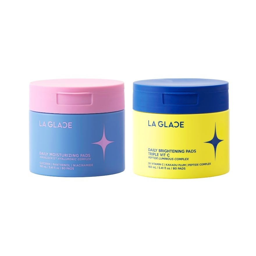 LA GLACE Value Pack Daily Moisturizing + Vit C Pads 80pcs.X2