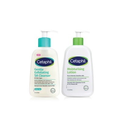 Cetaphil - Cetaphil Gentle Exfoliating SA Cleanser 236 ml.  Moisturizing Lotion 236 ml.
