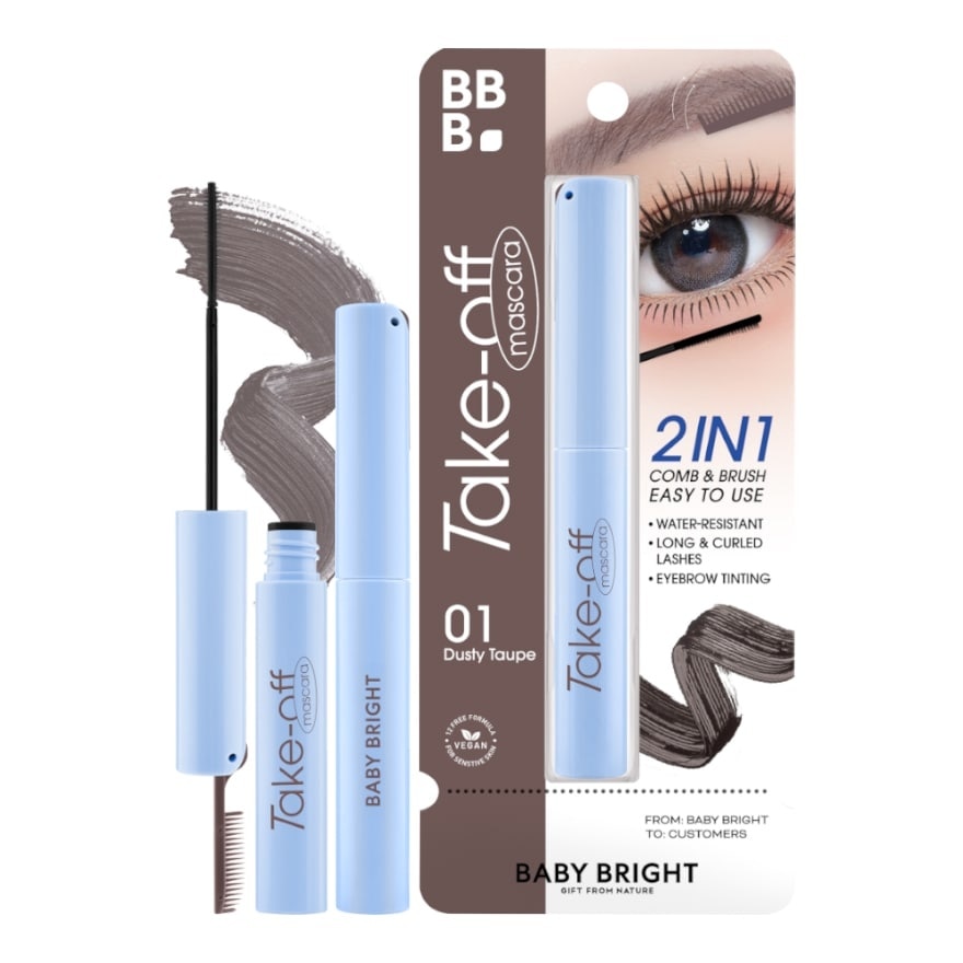 Baby Bright Take Off Mascara 4g. 01 Dusty Taupe