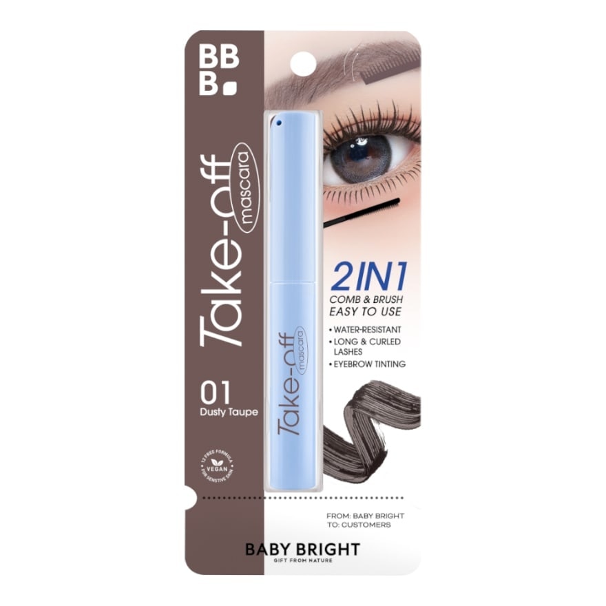 Baby Bright Take Off Mascara 4g. 01 Dusty Taupe